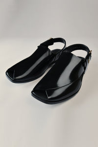KNIGHTS - Black Leather Sandals