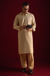 AUGSBURG - Light Khaki Cotton Kameez Shalwar