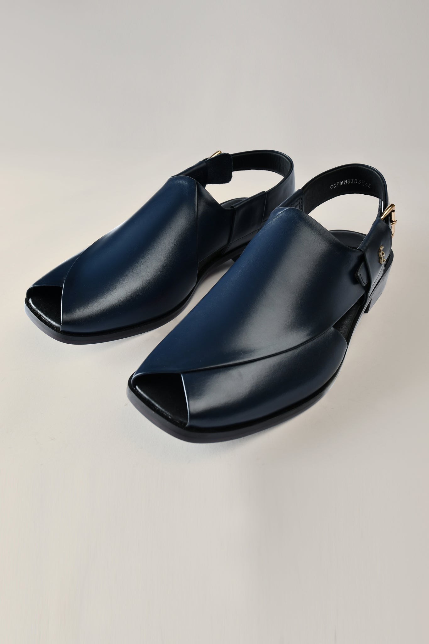 KNIGHTS - Navy Leather Sandals