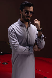 MAURITIUS - Grey Blended Kameez Shalwar