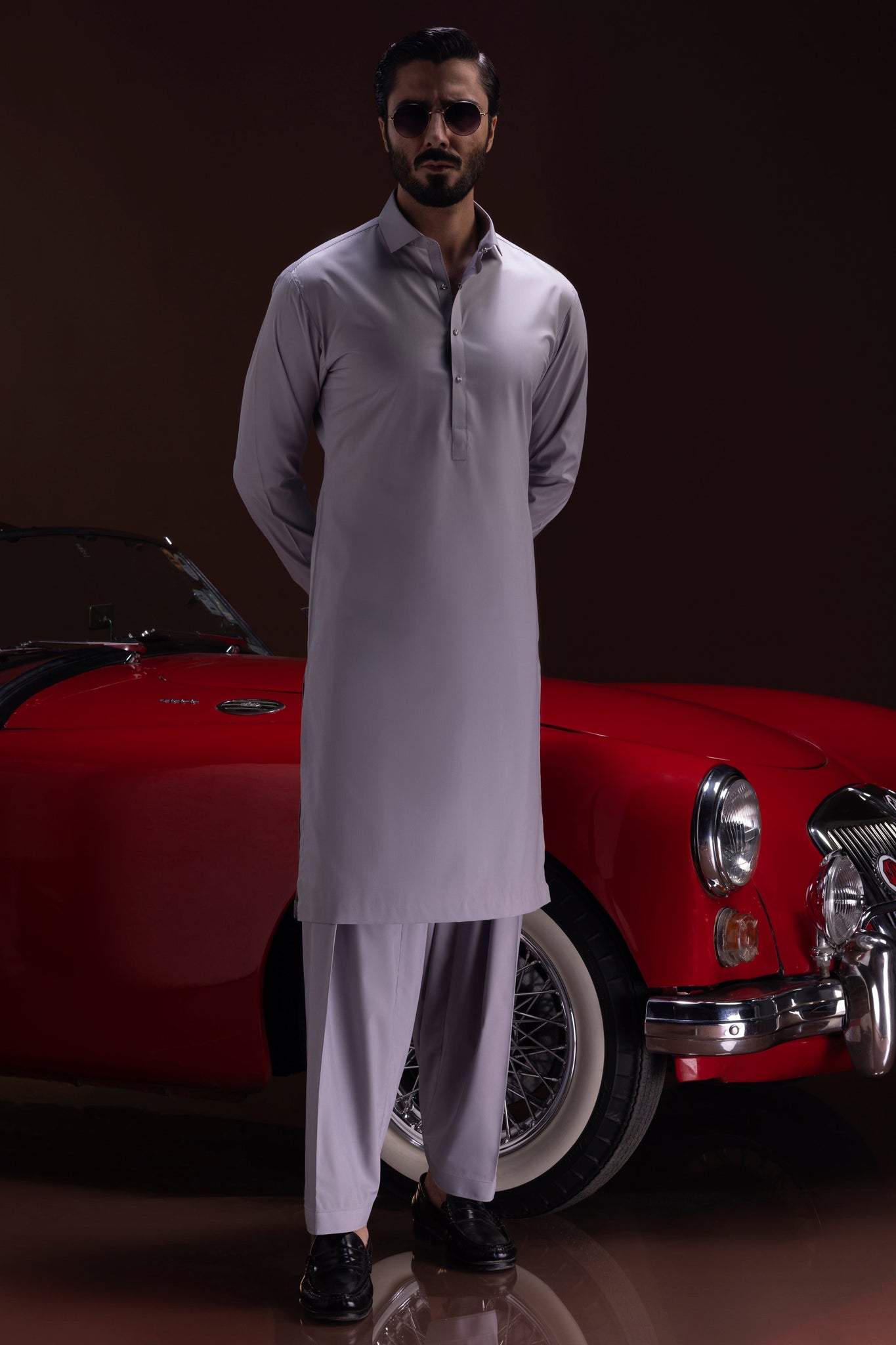 MAURITIUS - Grey Blended Kameez Shalwar