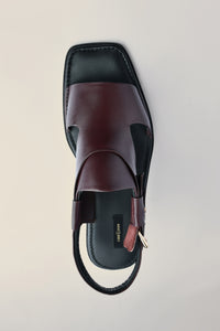 ROOKS - Burgundy Leather Sandals
