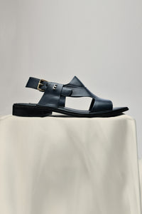 ROOKS - Navy Leather Sandals