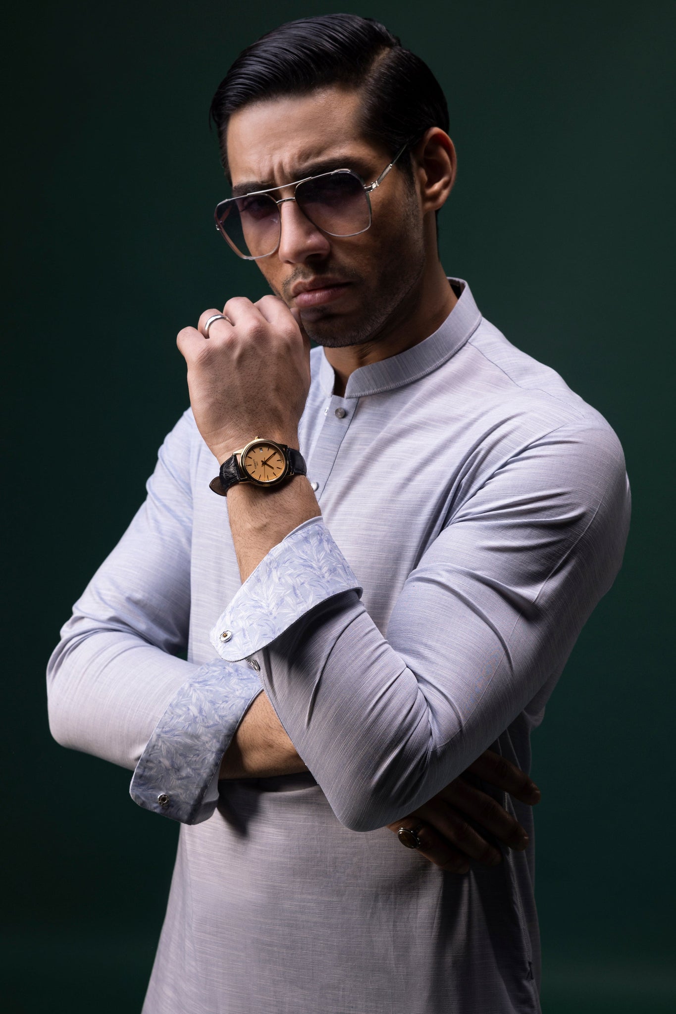 SERBIA - LIGHT BLUE COTTON KURTA TROUSER