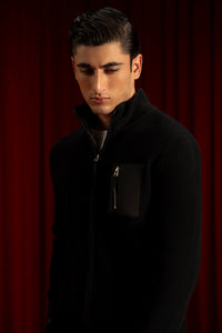 Black Nylon Cardigan Zipper Reece