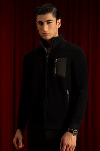 Black Nylon Cardigan Zipper Reece