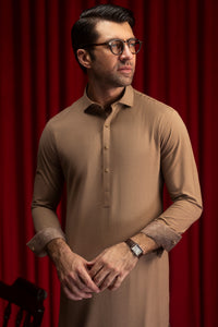 SANTA FE - Camel Blended Kameez Shalwar