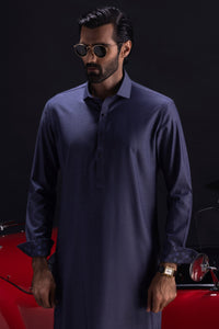 SHANGHAI - Stone Blue Cotton Kurta Trouser