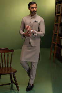 TEXAS  - Sand Blended Kurta Trouser + Waistcoat