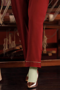 KINGRI PANT - Maroon Cambric Trouser
