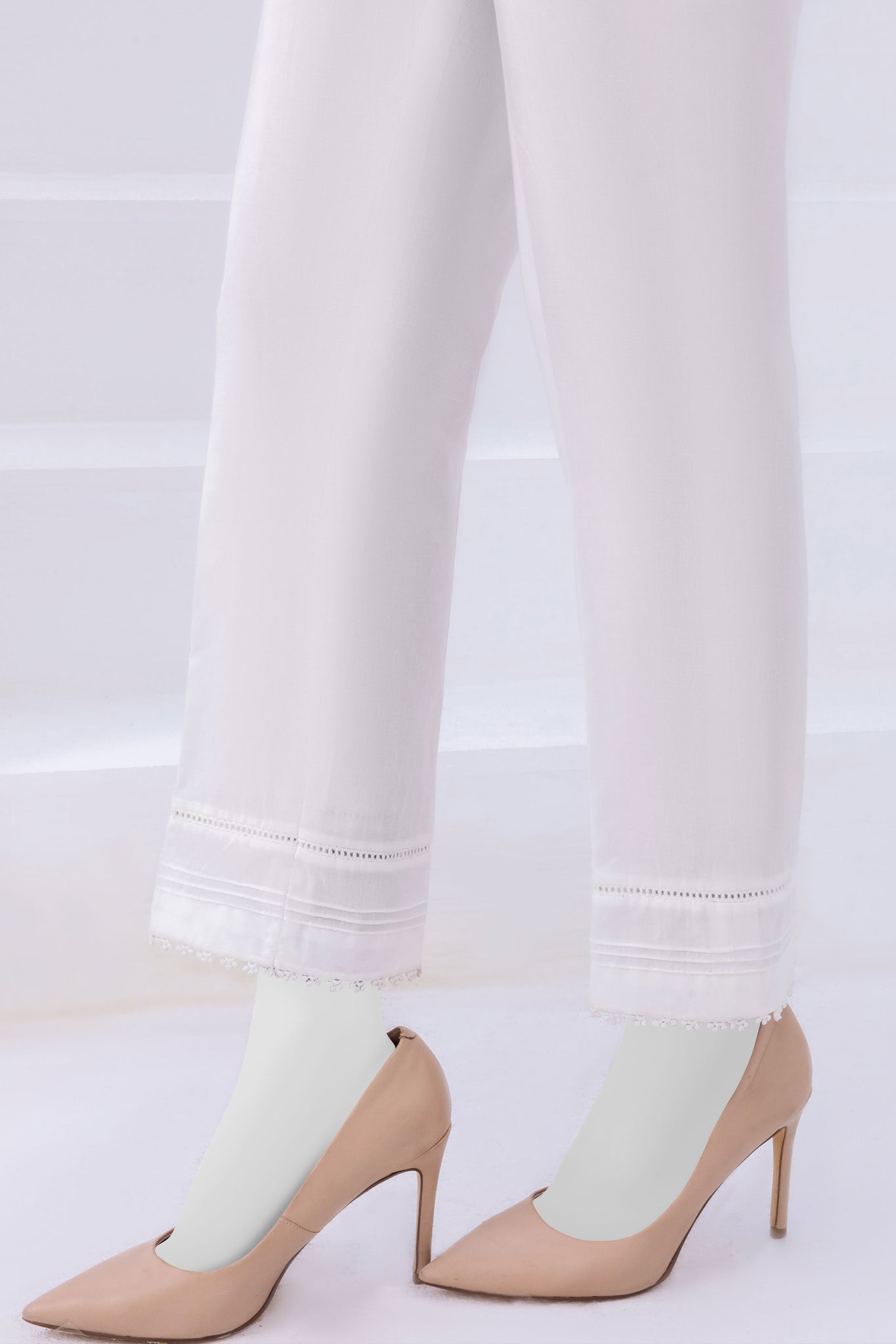 ASH - White Lawn Women Trouser
